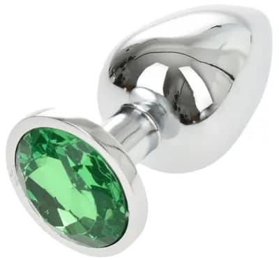Анальна пробка Anal Plug Metallic Large Ver/Green