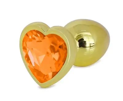 Анальна пробка Dop Anal Hearty Buttplug Large Gold/Orange