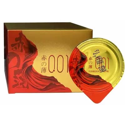 Презервативы OLO RedGold, ультратонкие, с гиалуроновой смазкой и пролонгирующим эффектом, 10 шт