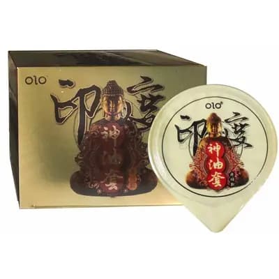 Презервативы OLO Gold Indian God Oil, точечные с пролонгирующим эффектом, 10 шт