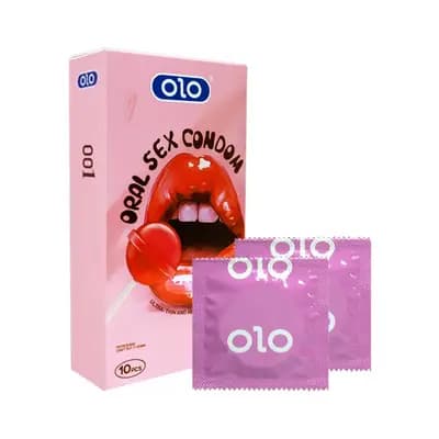 Презервативы OLO, ультратонкие, оральные, со вкусом клубники, 10 шт