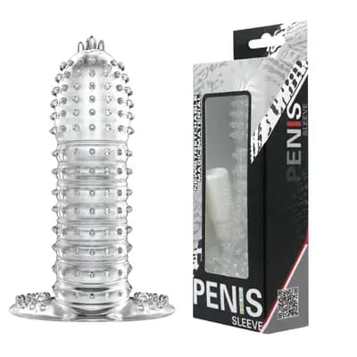 Насадка на пеніс BAILE Penis Sleeve, прозора