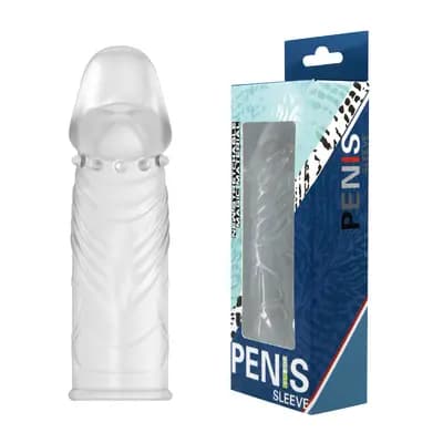 Насадка на пеніс BAILE Pretty Love Penis Sleeve, закрита, прозора, 14 см