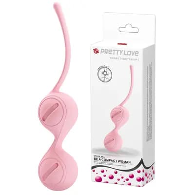 Вагинальные шарики Pretty Love Kegel Tighten Up I, силиконовые, светло-розовые, 16,3 см