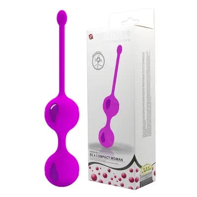 Вагинальные шарики Pretty Love Kegel Tighten Up II, фиолетовые, диаметр 32 мм