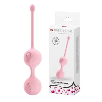 Вагинальные шарики PRETTY LOVE Kegel Tighten Up II, с утяжелителями, силикон, розовые