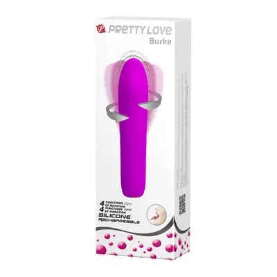 Вібратор з ротацією PRETTY LOVE Burke, фіолетовий, 10,6 см