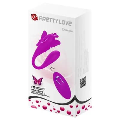 Вібратор для пар PRETTY LOVE Chimera, з пультом керування, фіолетовий
