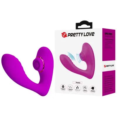 Вібратор для точки G PRETTY LOVE Naty, з поштовхами та кліторальною стимуляцією