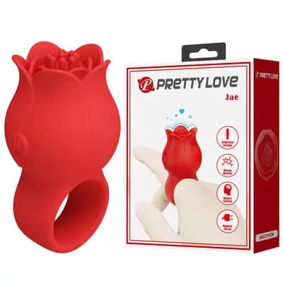Вібратор на палець PRETTY LOVE Jae, червоний