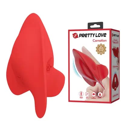 Вібратор на палець PRETTY LOVE Carnation Manta Ray, червоний