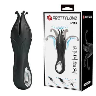Кліторальний вібратор PRETTY LOVE Arella Multi Petal, чорний