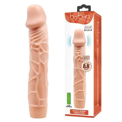 Вібратор Baile Barbara Bob Vibrating Sofy Skin, тілесний, 23 см