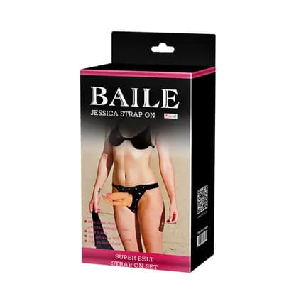 Подвійний страпон BAILE JESSICA Double Strap-on Vibrating