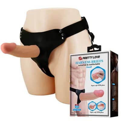 Пустой страпон PRETTY LOVE Harness Briefs Stark, телесный