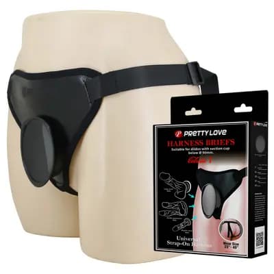 Трусики страпон Pretty Love Fogg II Black Universal Harness Briefs