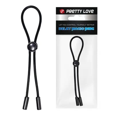Ерекційна петля PRETTY LOVE Delay Magic Ring, чорна