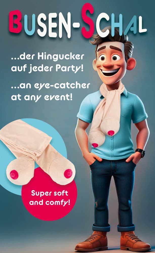 Жартівливий шарф з двома грудьми 7