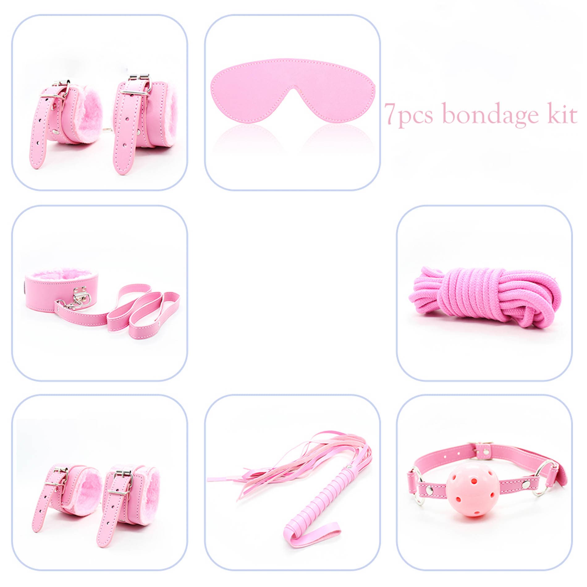 Набір БДСМ іграшок Fetish B-Series BDSM Kit 2.0, рожевий 5