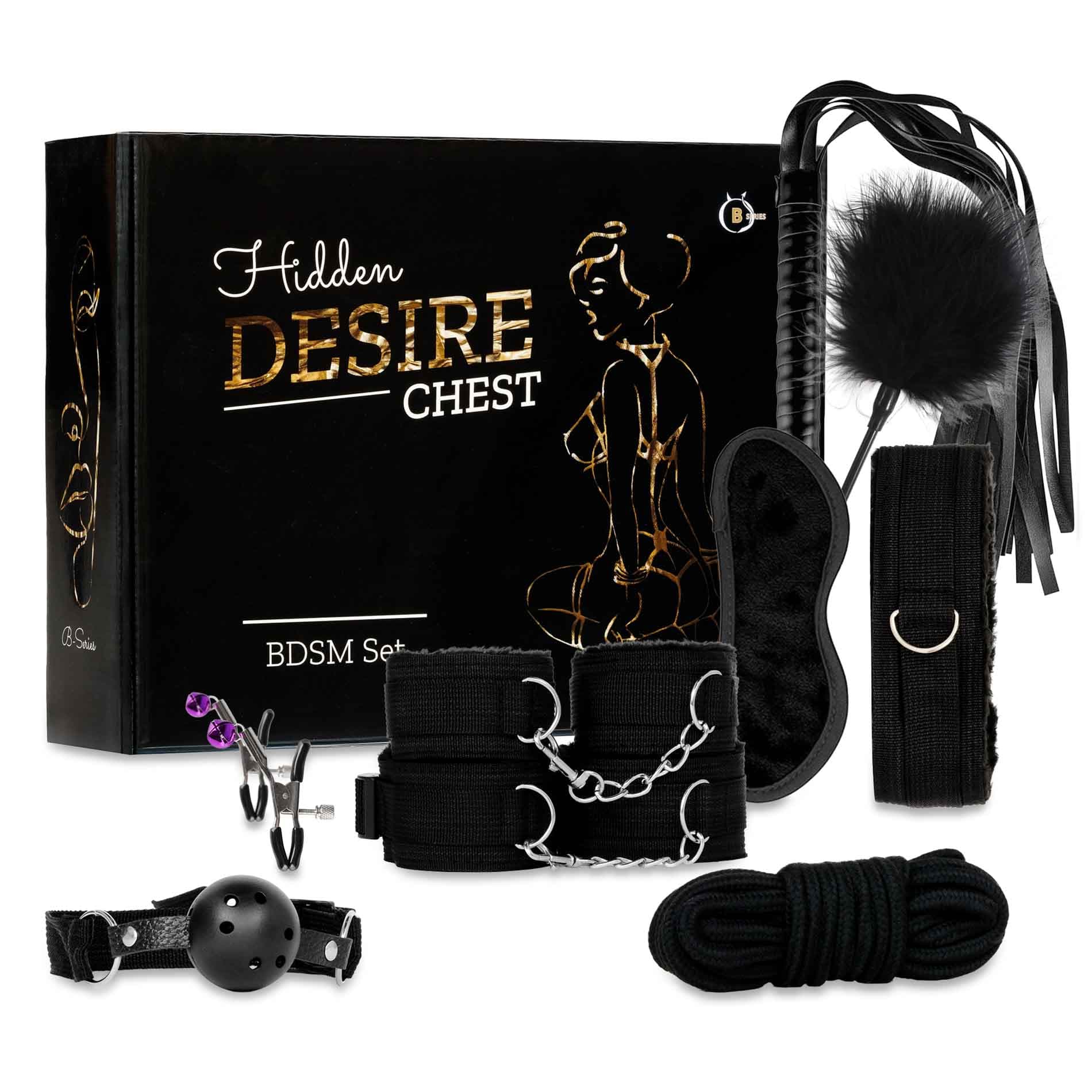 Набір БДСМ іграшок Fetish B-Series BDSM Kit 3.0, чорний