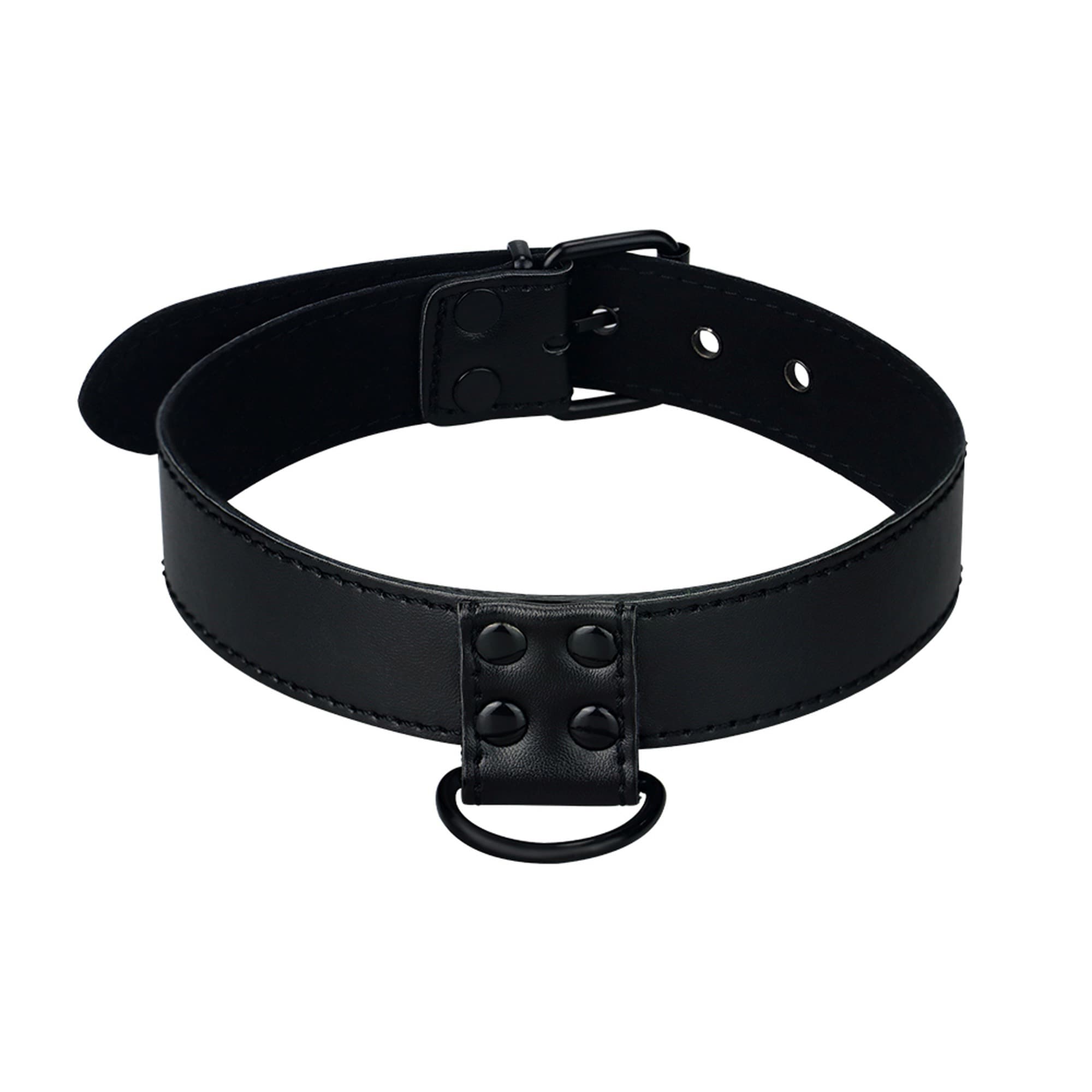 Бондаж нашийник Fetish Black Matt Collar With Leash 2