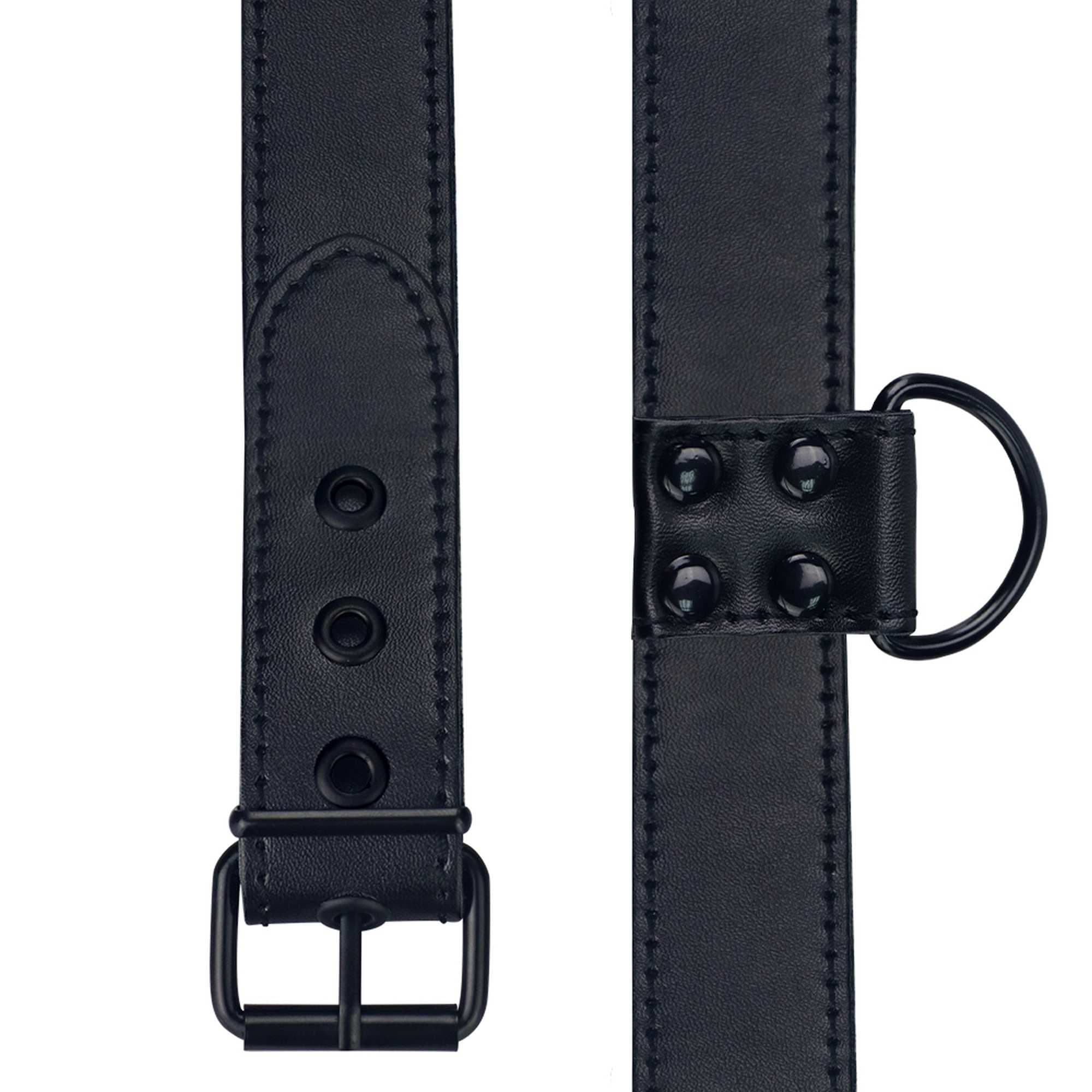 Бондаж нашийник Fetish Black Matt Collar With Leash 3
