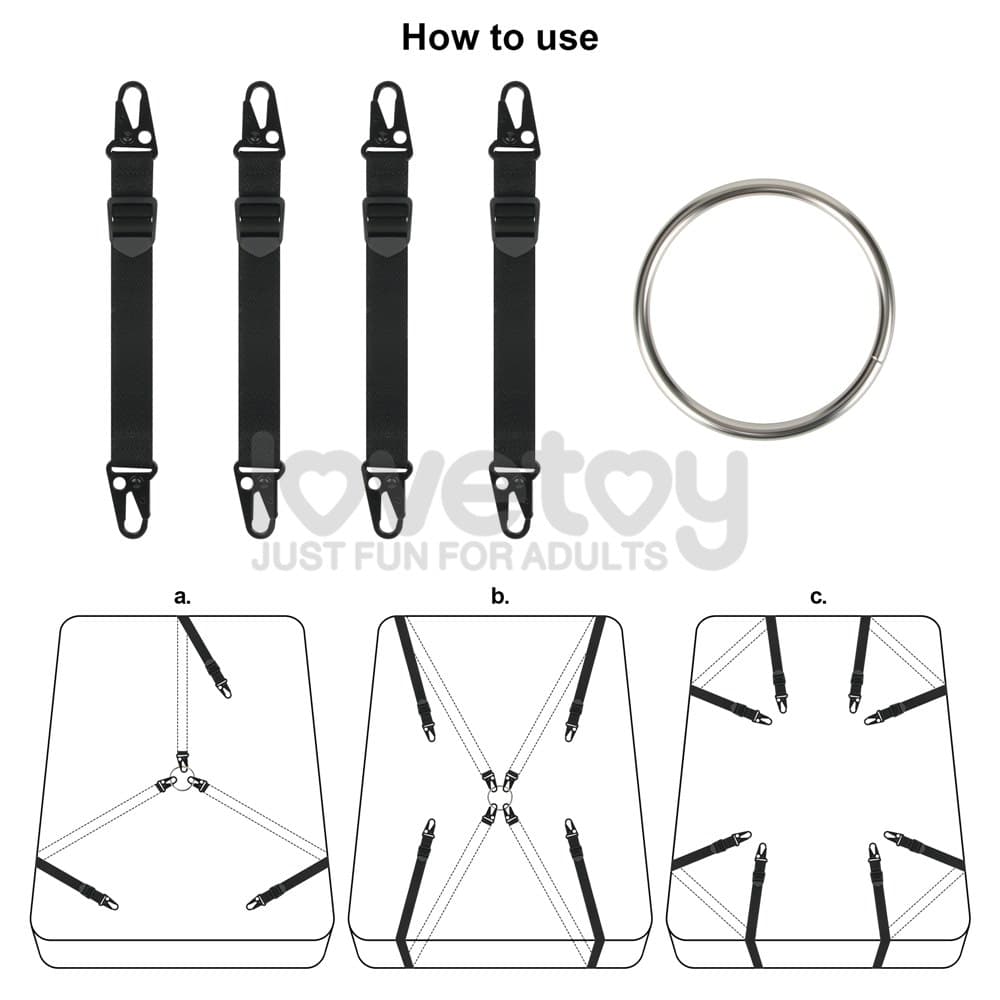 Бондажі фіксатори REBELLION REIGN UNDER MATTRESS RESTRAINT 2