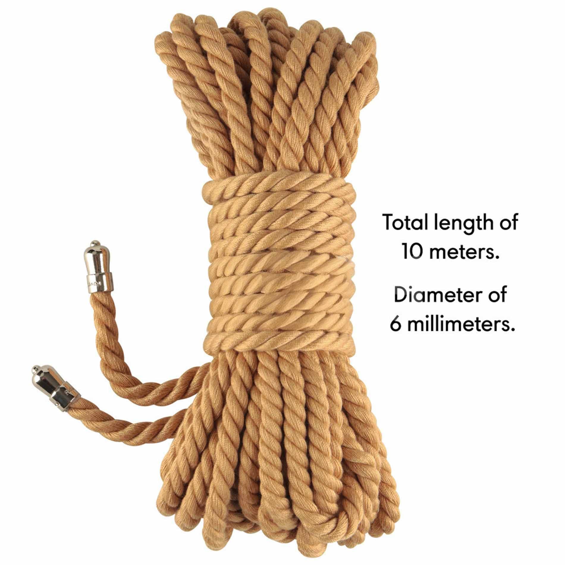 Бондажі фіксатори Rebellion Reign Natural Knot Bondage Rope 10м
