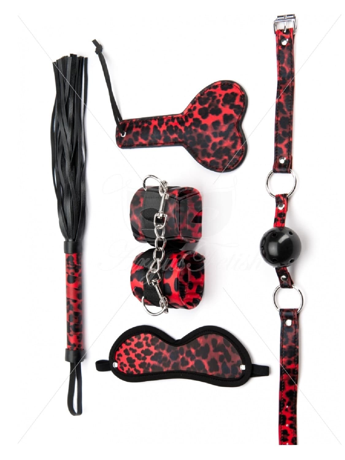 Набір для БДСМ ігор 5 Pieces Leopard Bondage Set 3
