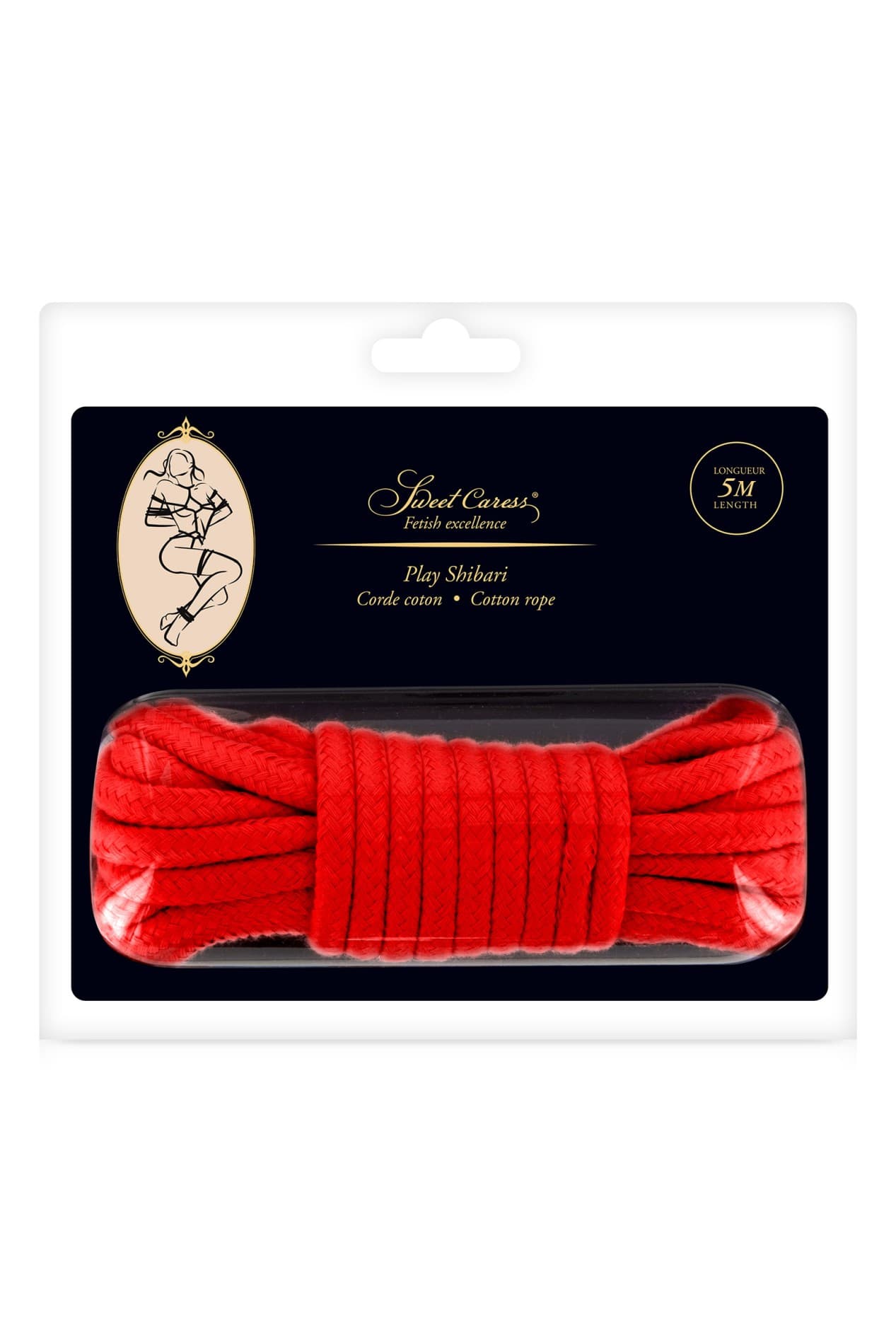 Бондаж SM BONDAGE ROPE RED 5M (Size: T1) 2