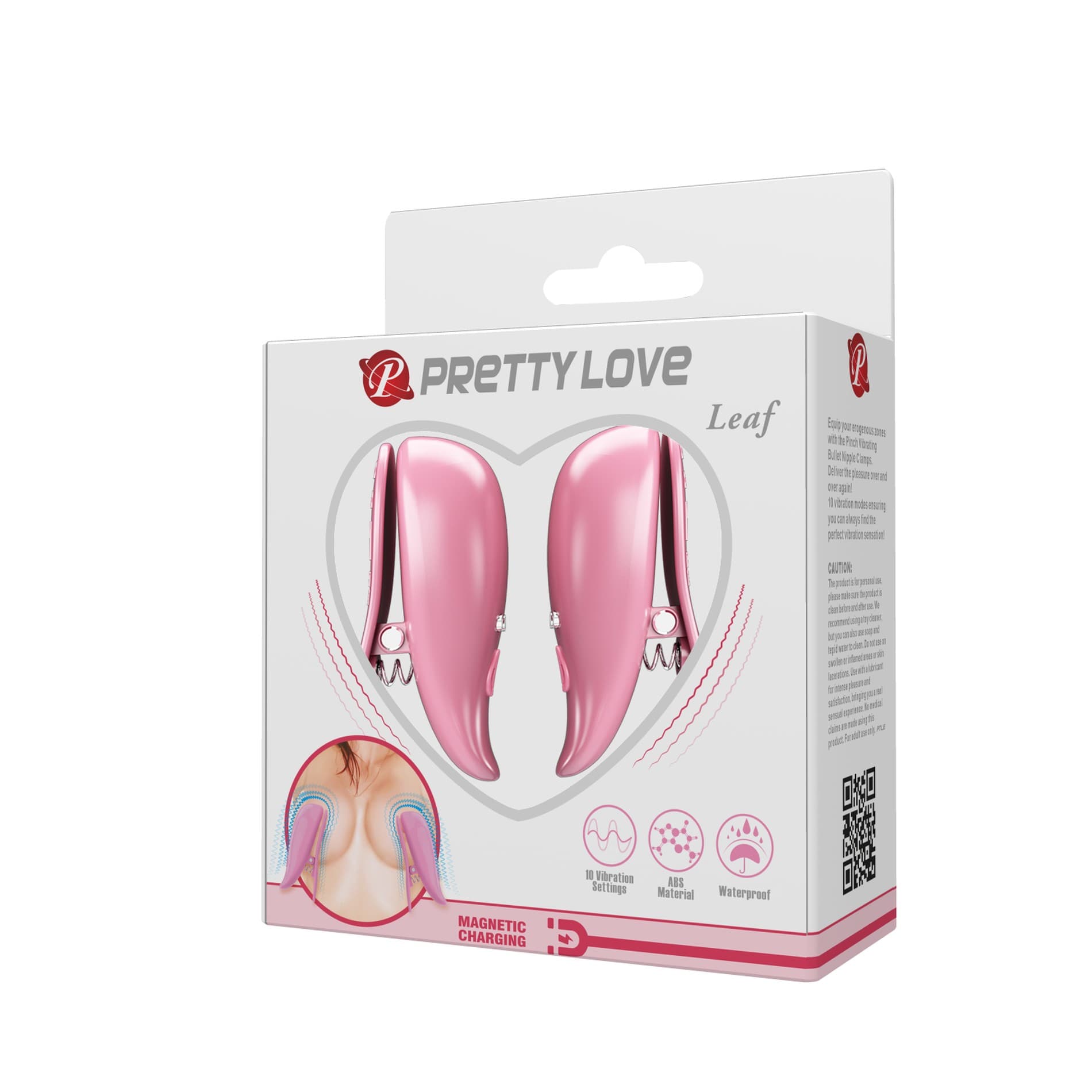 Затискачі для сосків PRETTY LOVE - Leaf, 10 vibration functions 8